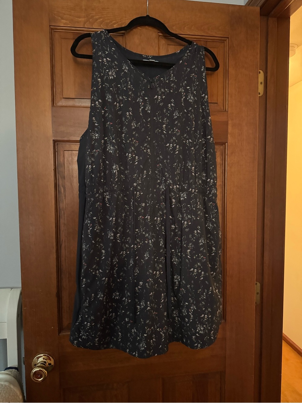 Dark Floral Sleeveless Mini Dress